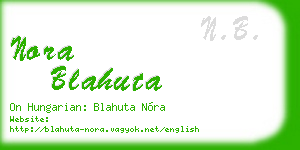 nora blahuta business card